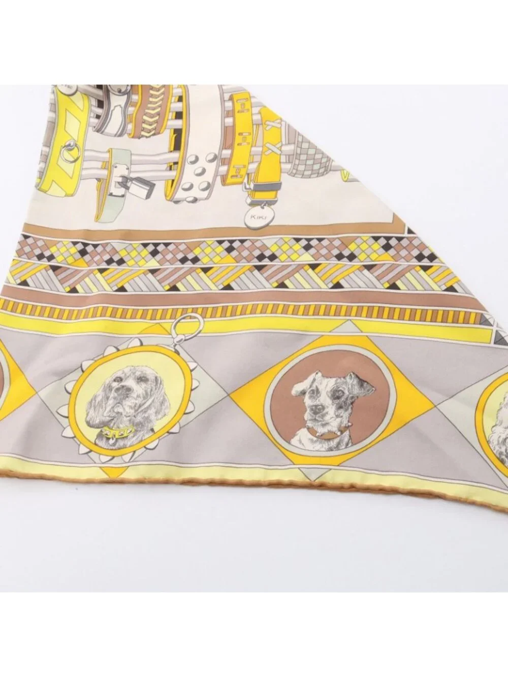 Hermes Scarf Petit H Colliers Et Chiens Silk Tie
